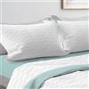 l&j Completo letto caldo pile colore Bianco Grigio Beige Scozzese Rosso Tartan Matrimoniale con Lenzuolo sopra, lenzuolo sotto con angoli e 2 federe Regalo Natale Addobbi Natalizi (Matrimoniale, 3)