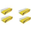 Yuannee Coperta Termica,4 PCS Riusabile Coperta Termica Emergenza Oro Argento 130x210cm Telo Termico Sopravvivenza Impermeabile Antincendio per Campeggio Escursionismo Kit Emergenza