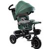 kk Kinderkraft Kinderkraft SPINSTEP Triciclo bambini dai 9 Mesi con Maniglione, Cappottina impermeabile con filtro UPF50+, Pieghevole, Seduta girevole a 360 gradi, Verde