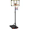 SPORTNOW Canestro da Basket Regolabile per Adulti, Canestro da Esterno Altezza 2.1-2.4 m con Ruote e Base Riempibile, Giallo