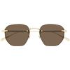 Montblanc Occhiali da Sole MB0405S 002 Oro/Marrone Uomo