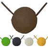 Home Tresor Cuscini Sedia Con Lacci | Coprisedia Imbottiti Tondi Ø 40 cm. per Sedia e Sgabelli Cucina e Giardino da Interno o Esterno Sfoderabili con Cerniera (Brown, 4)