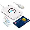 Webbo Lettore Cie 3.0 Carta D'Identità Elettronica, Lettore Smart Card Usb, Scrittore e Lettore Nfc Tag con Card Blocker Anti Clonazione
