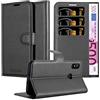 Cadorabo Custodia Libro per Xiaomi Mi A2 LITE/RedMi 6 PRO in NERO CARBONE - con Vani di Carte, Funzione Stand e Chiusura Magnetica - Portafoglio Cover Case Wallet Book Etui Protezione
