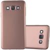 Cadorabo Custodia per Samsung Galaxy A3 2015 in ORO ROSA METALLICO - Morbida Cover Protettiva Sottile di Silicone TPU con Bordo Protezione - Ultra Slim Case Antiurto Gel Back Bumper Guscio