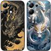 Generic Custodia per Xiaomi Redmi Note 13 Pro 4G / Poco M6 Pro 4G, stampa drago cinese Loong I TPU Gel Silicone I 2-Pack Back Phone Case Cover