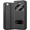 Cadorabo Custodia Libro per Apple iPhone 5 / iPhone 5S / iPhone SE in NERO COMETA - con Funzione Stand e Chiusura Magnetica - Portafoglio Cover Case Wallet Book Etui Protezione