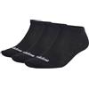 adidas Unisex - Adulto Thin Linear Low-Cut Socks 3 Pairs, White / Black, 6.5-8