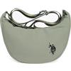 U.S.POLO ASSN. U.S. POLO ASSN. Borsa donna Tracolla Benton Hobo Piquet Cotone a spalla crossbody Giallo Nera Nero Blu Navy Verde Corallo Rosa (Verde)