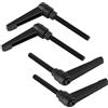 efuturetime 4 Pcs Maniglie a Leva di Serraggio M8-60mm Maniglia a Ripresa di Boccaggio Regolabile in Acciaio al Carbonio Nero