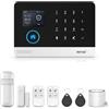 PGST Sistema di Allarme Domestico Senza Fili,4G GSM WIFI Allarme casa Senza fili per con Sirena 120DB, Sensori Finestra, PIR, Telecomandi,Altamente Efficace per Proteggere il tuo Casa e Ufficio