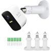 Tyeyober Supporto per telecamera Eufy, supporto a parete per EufyCam 2 Pro/2c Pro/2/2C/Eufy E/SoloCam S40,Arlo/Ring/Wyze telecamera,supporto di sicurezza regolabile a 360 gradi per uso interno ed esterno