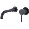 ImiiHO 019 - Rubinetto per lavabo, montaggio a parete, per acqua fredda e calda, in ottone, rotazione a 360°