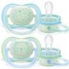 Philips - Avent Succhietto Ultra Air Night 0-6 Mesi Confezione 2 Pezzi