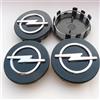 Xiazhi 4 PCS Tappi Coprimozzi per Opel Karl Rocks 2018-2019,Centrale Coprimozzo Copri Badge,Auto Coprimozzo,Auto Emblema Coprimozzo Ruota,Copri Ruota Trim,60 mm,Black-50mm