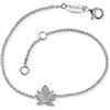 Engelsrufer Bracciale da donna in argento 925 con fiore di loto e zirconi bianchi, ERB-LILLOTUS-ZI, 1, Argento sterling, Zirconia cubica