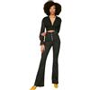 Trendyol Black Front Button High Waist Flare Jeans, 42 da Donna