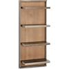 Furnhouse Ibbe Design - Scaffale da parete in legno di acacia massiccio, con 4 ripiani, 45 x 26 x 110 cm