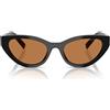 Miu Miu Occhiali da Sole MUA04S 16K10I Nero/Marrone Donna