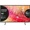 Samsung TV Crystal UHD 4K 55'' UE55DU7170UXZT Smart TV Wi-Fi Black 2024, Processore Crystal 4K, 4K Upscaling, Slim Look Design, OTS Lite