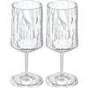 Koziol Superglas Club No. 4, Set 2 Calici, 300 ml, Bicchieri Vino e Aperitivo in Plastica effetto cristallo, Eleganti, Infrangibili, Riutilizzabili, Lavabili in lavastoviglie, Feste, Giardino, esterno