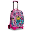 SJ GANG STYLE JAM GANG Zaino Scuola Con Carrello Sganciabile A 2 Ruote - Trolley Jack 2WD - SJ GANG - CLACK IT GIRL - 3 in 1 - Triplo Uso - Con Tasca Portaborraccia - Per Bambina - Azzurro