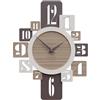 CalleaDesign Orologio da Parete Moderno adatto alla Cucina, Soggiorno, Ufficio, Orologio da Muro Onyx Silenzioso, di Grande Dimensione 35 x 46 m [Noce Canaletto]
