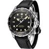 RollsTimi Pagani Design 007-Model Orologi automatici da uomo NH35 Movimento Rotante Lunetta in Ceramica Acciaio Inox Impermeabile Orologio da polso a carica automatica, Nylon nero-gomma