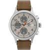 Timex Orologio da Uomo Expedition North 42 mm, in Pelle Marrone, Cinturino Vegano a Sgancio Rapido, Quadrante Grigio, Cassa in Acciaio IP, TW2Y29900