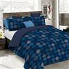 Italian Bed Linen Set Copripiumino Fantasy, Lavorato in Italia - Parure Copri Piumino - Sacco Piumone 200x200 cm con Patella e federa Cuscino, Piazza e Mezza, Ipnotic