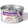 MONGE GATTO GEMON MOUSSE KITTEN SALMONE E POLLO DA 85 GR IN LATTINA 85g