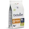 EXCLUSION GATTO DIET ADULT RENAL FASE 1 MAIALE PISELLI E RISO DA 300 GR 300g