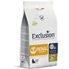 EXCLUSION GATTO DIET ADULT RENAL FASE 2 MAIALE PISELLI E RISO DA 300 GR 300g