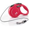 FLEXI CANE GUINZAGLIO NEW CLASSIC CORDA XS 3M ROSSO rosso