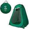 AKTIVE Tenda da Campeggio con Pavimento 150x150x190 cm Verde, Poliestere Resistente, Struttura Pieghevole, Finestra Posteriore, Facile da Montare e Borsa per Il Trasporto Inclusa (62182)
