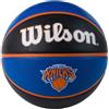 Wilson Pallone da Basket NBA TEAM TRIBUTE BSKT, Utilizzo Outdoor, Gomma, Misura 7, Blu/Nero (New York Knicks)