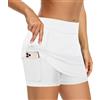 HSAJS Gonna Tennis Donna Sportiva con Pantaloncini Integrati Skort Pantagonna Traspirante Pantaloncino Abbigliamento Sportivo Gonnellino Tennis Padel Completo Sportivo Gonna Corta