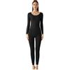 HSAJS Intimo Termico Set Donna Completo Caldo Manica Lunga Base Layer Maglietta Termica e Pantalone Traspirante Estensibile Senza Cucitura Pigiama Invernale