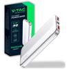 V-TAC Power Bank 10000 mAh con Ricarica Rapida PD 22.5W - PowerBank Batteria Esterna Sottile con Porta USB Type-C e 2 Porte USB-A - Compatibile iPhone, iPad, Samsung, iPad, Xiaomi - Bianco