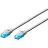 Digitus DK1512005 Cavo Rete UTP, Categoria 5E, Non Schermato, Grigio, 0.5 m, Cat-5e - 0,5 m, Cavo patch - U-UTP - PVC - CCA