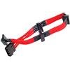 SilverStone SST-PP07-BTSR - cavo estensione Molex a 4x SATA, 30cm, rosso