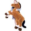 MorisMos XXL Cavallo Peluche Gigante, 120cm Marrone Scuro, Kawaii Morbido Cavallo Teddy Animali di Peluche Regalo per Fidanzate Bambini Compleanno Natale Deco