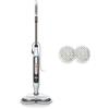 Shark Steam Mop, Scopa a Vapore Lavapavimenti Automatico con Steam Blaster, 2 Panni Lavabili Rotanti, 3 Modalità, Igienizza, Rimuove Macchie e Sporco, Tutti i Tipi di Pavimenti, Bianco/Grigio, S8201EU
