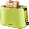 Korona Toaster Grün 21133 Verde - 2 fette di tostapane da 750 Watt con Inserto per panini e Un Livello di scongelamento e Riscaldamento, W, Plastica, 2 Scomparti