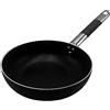 Baldassare Agnelli Pentole Agnelli Al Black 3 mm Padella Svasata alta Saltare con Manico Cool, Nero, 24 cm