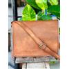 Fatto a mano Borsa vintage in vera pelle marrone di capra classica valigetta a tracolla da...