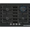 Bosch Serie 4 PNP6B6K40 , Piano cottura a gas, 60 cm, Vetro temperato, Nero