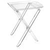 iPLEX - Pliè Tavolino con ripiano Vassoio in plexiglass Trasparente richiudibile Dim. 61x47x36 cm Made in Italy - Arredamento c