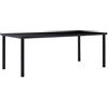 Homgoday Tavolo da pranzo nero 200 x 100 x 75 cm in vetro temperato, tavolo da cucina, sala da pranzo mobile per casa, ufficio, bar e ristorante 1288 mobili