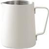 Hoshen in Acciaio Inox Brocca Fumante Per Espresso, Brocca Per Schiumare il Latte, Tazza Per Latte Art, Tazza Per Caffè Espresso e Cappuccino, Tazza Per Cottura a Vapore 350 ml Bianca